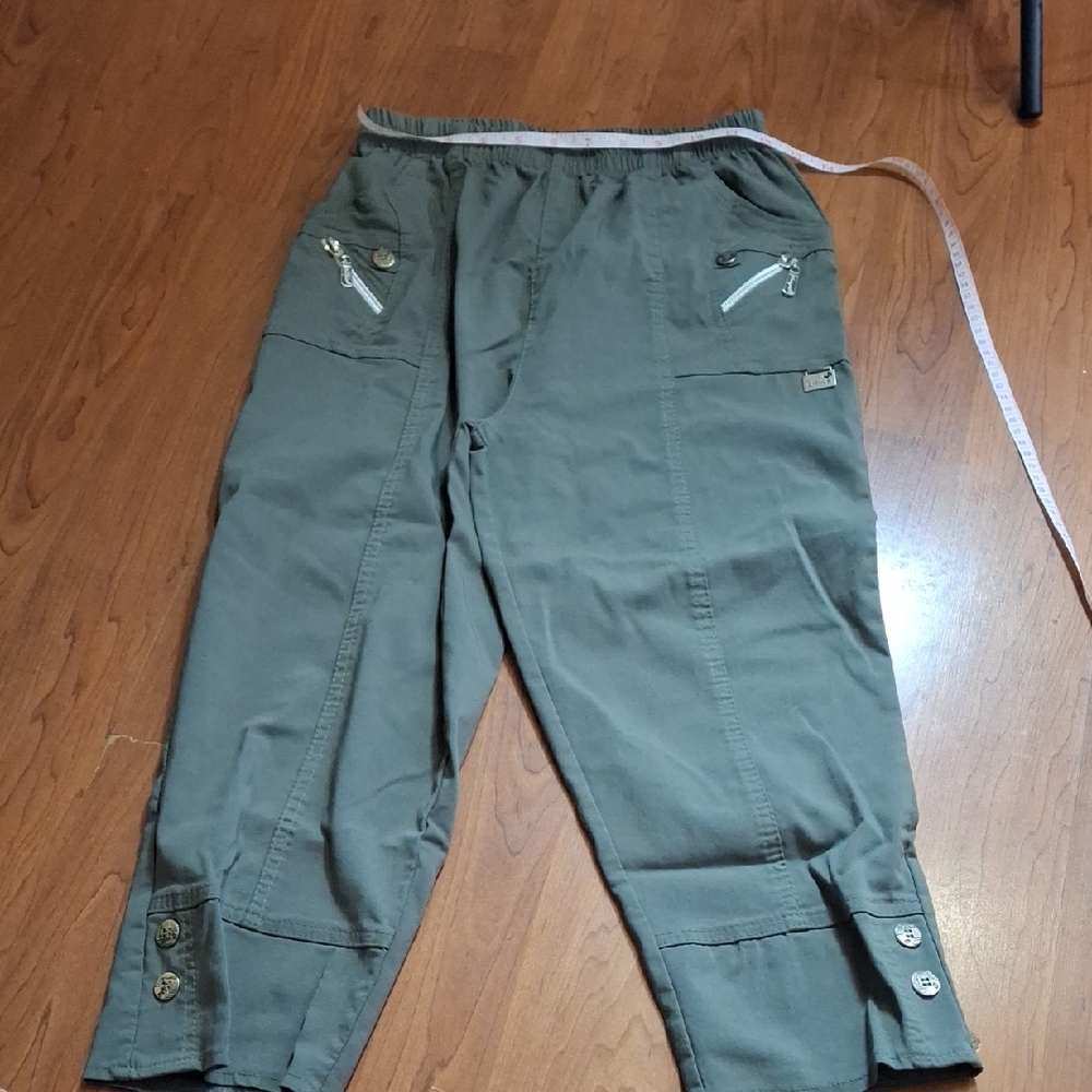 Men's Casual Olive Cargo Pants (Can214)